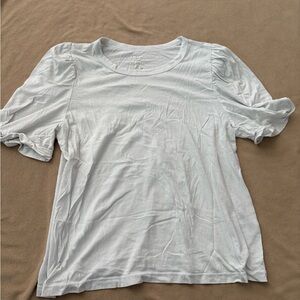 Women's White Puff Sleeve Top
